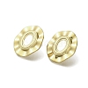 Ion Plating(IP) 304 Stainless Steel Flat Round Stud Earrings for Women EJEW-M028-03G-2