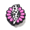 Flower with Lightning Food Grade Eco-Friendly Silicone Focal Beads SIL-C007-04B-1