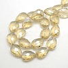 Electroplate Crystal Glass Teardrop Beads Strands EGLA-F067B-10-2