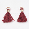 Polycotton(Polyester Cotton) Tassel Pendant Decorations FIND-S275-20G-1