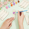 DIY Unfinished Wood Pencil Shape Pendant Decoration AJEW-WH0314-223-3