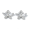 Brass Micro Pave Clear Cubic Zirconia Charms KK-H482-09P-01-1