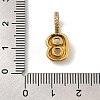 Brass Micro Pave Cubic Zirconia Pendants KK-K345-13B-G-3