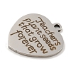 Non-Tarnish Teachers' Day 201 Stainless Steel Pendants STAS-L079-23P-03-2