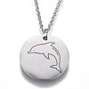 Non-Tarnish 304 Stainless Steel Pendant Necklaces NJEW-Z006-01P-1