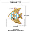304 Stainless Steel Enamel Pendants STAS-OY015-28G-2