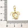 Brass Micro Pave Cubic Zirconia Pendants KK-Q040-02L-G-3