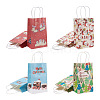 Magibeads 24Pcs 4 Style Christmas Theme Kraft Paper Gift Bags CARB-MB0001-08-2