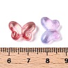 Gradient Color Baking Paint Transparent Glass Beads DGLA-N005-05-3