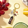 Resin & Glass & Alloy Keychain KEYC-JKC01158-02-2