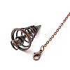 Brass Cable Chain Coil Dowsing Pendulums HJEW-D004-01-5