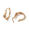 Brass Micro Pave Cubic Zirconia Hoop Earrings EJEW-M238-53KCG-2