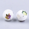 Autumn Theme Electroplate Glass Beads EGLA-S178-10E-2