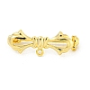 Bowknot Rack Plating Brass Brooches Findings KK-H738-35G-1