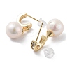 Natural Pearl Dangle Stud Earrings EJEW-P256-38G-2