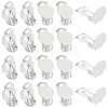 SUNNYCLUE 40Pcs 304 Stainless Steel Clip-on Earring Findings STAS-SC0008-39S-1