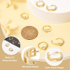  Jewelry 3 Pairs 3 Style Round & Lightning Bolt & Square Cubic Zirconia Huggie Hoop Earrings EJEW-PJ0001-03-3
