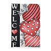 Valentine's Day Theme Linen Garden Flags AJEW-H146-03D-2