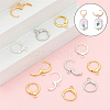  30Pcs 5 Colors Brass Hoop Earrings Findings KK-NB0003-07-4