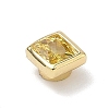 Square Brass Micro Pave Cubic Zirconia Cabochons KK-P345-13G-E06-2