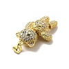 Brass Micro Pave Clear Cubic Zirconia Pendants KK-G442-01G-01-3