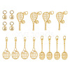 16Pcs 4 Styles Brass Pendants KK-TA0009-03-3