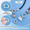 3Pcs 3 Styles 925 Sterling Silver Spring Gate Rings FIND-PH0023-41-4