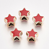 UV Plating Acrylic European Beads X-OACR-T005-91KC-07-1