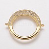 Brass Cubic Zirconia Links KK-P134-62G-1