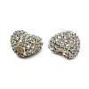 Sparkling Acrylic Heart Beads with Rhinestone Embellishment OACR-NH0001-02A-07-2