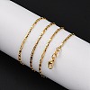 1.5mm Rack Plating Brass Oval Link Chain Necklaces for Women Men MAK-L044-32G-2