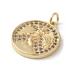 Rack Plating Brass Micro Pave Cubic Zirconia Pendants KK-A190-13G-2