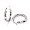 Tarnish Resistant 304 Stainless Steel Hoop Earring EJEW-F257-12P-2