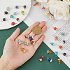 SUPERFINDINGS 4 Sets Chakra Mixed Gemstone Connector Charms PALLOY-FH0001-86-4