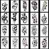 20Pcs 20 Styles Removable Temporary Water Proof Tattoos Paper Stickers DIY-CP0012-48C-6