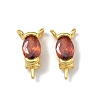 Brass Pave Single Cubic Zirconia Peg Bails Pin Charms KK-D226-01G-01-1