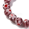 Handmade Millefiori Lampwork Beads Strands LAMP-G164-05O-3