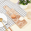 Rectangle Wooden 12 Egg Holes Storage Tray ODIS-WH0030-27-5