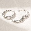 Rack Plating Brass Micro Pave Cubic Zirconia Hoop Earrings EJEW-H143-25P-4