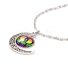 Rainbow Pride Necklace NJEW-F291-01K-1