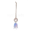 Iron Woven Web/Net with Feather Pendant Decorations AJEW-B017-20-1