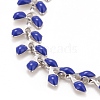 Enamel Wheat Link Chains Bracelet BJEW-P271-02P-06-2