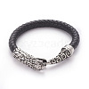 Retro Leather Cord Bracelets BJEW-L642-33AS-1