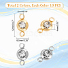 Unicraftale 20Pcs 2 Colors 304 Stainless Steel Crystal Rhinestone Connector Charms STAS-UN0041-19-2