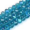 Electroplate Glass Beads Strands EGLA-A034-T6mm-L25-1