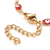 Enamel Horse Eye Link Chains Bracelet BJEW-P271-05G-02-3