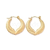 Ion Plating(IP) 304 Stainless Steel Double Leaf Wrap Hoop Earrings for Women EJEW-G293-23G-1