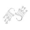 Star Tibetan Style Alloy Cuff Earrings for Women EJEW-TA00525-4