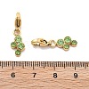 304 Stainless Steel Rhinestone Pendant Decorations STAS-M092-07G-3