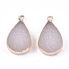 Druzy Resin Pendants RESI-S383-050A-1